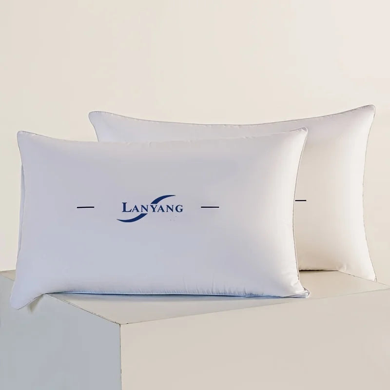LANYANG1pc luxury white rebound high pillow core, 5star hotel grade pillow, high-quality sleep aid high pillow for home bedrooms