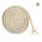 10M 5/7mm Cotton Cord for Sewing Twisted Rope Bag Strap Weave Cords Woven String Home Textile Decoration Ropes Craft Accessories