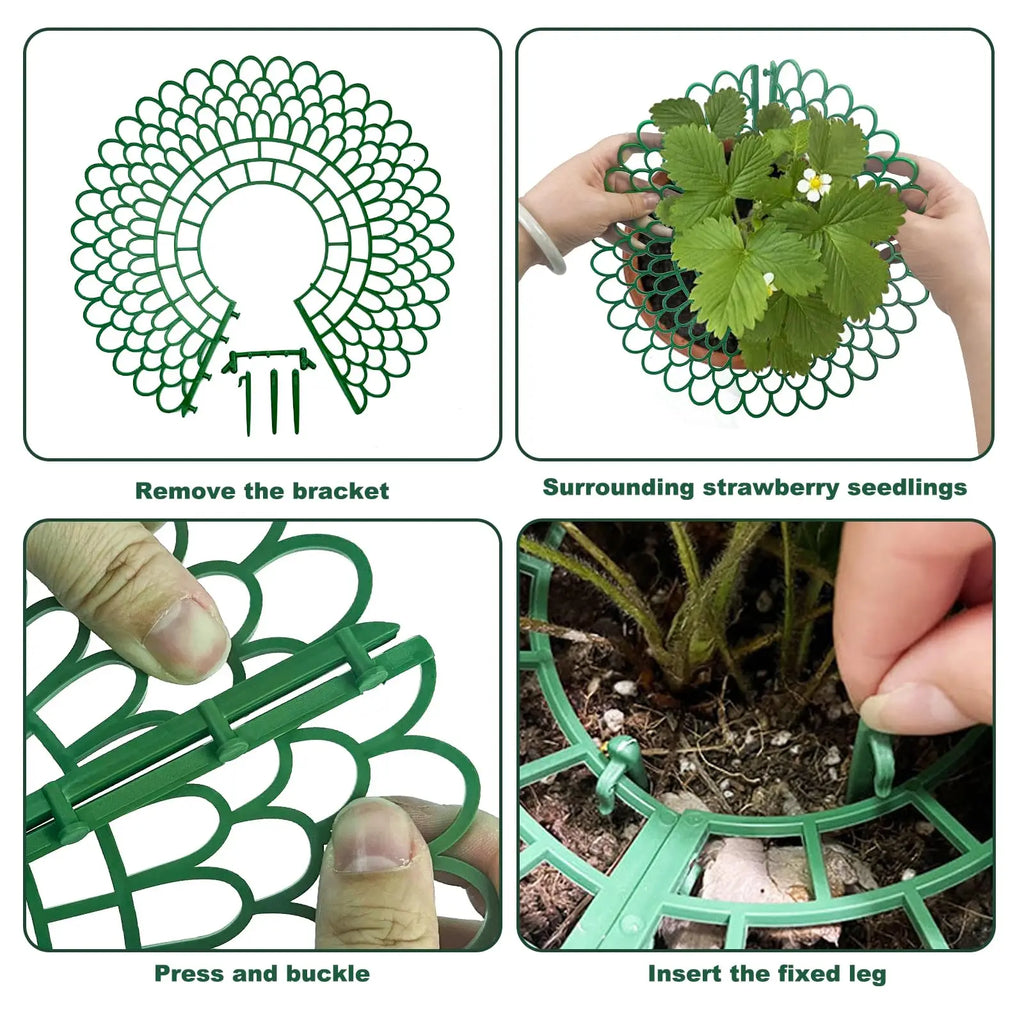 10PCS Strawberry Supports With 3 Sturdy Support Feet Keeping Plant Fruit Stand Vegetable Growing Rack Garden Tools