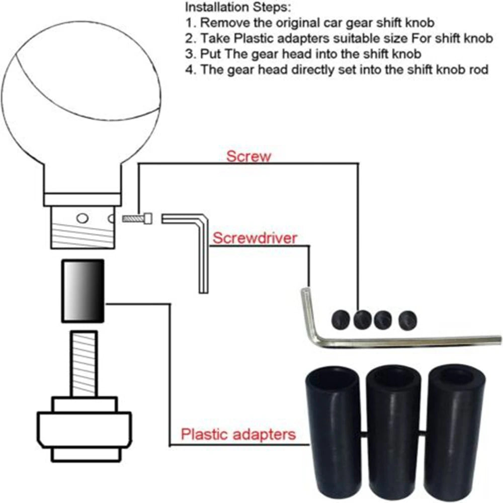 Universal 5 Speed Manual Ball Shift Knob for Logitech G923 G29 G27 G25 TH8A for ETS2&ATS And most car