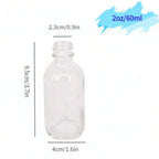 10/20/30Pcs Modern Glass Liquid Bottles with Lids, Suitable for Ginger Juice, Oil, Mini-60Ml Eco-Friendly Juice Containers, Hand Wash Only, Bpa-Free, Perfect for a Healthy Lifestyle, No Electricity Required. Equipped with a Liquid Pouring Funnel.