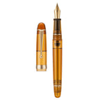 Asvine V126 Vacuum Filling Fountain Pen EF/F/M/ Stub 1.1 Nib, Transparent Brown/ Matte Gray, White Acrylic Writing Gift Set