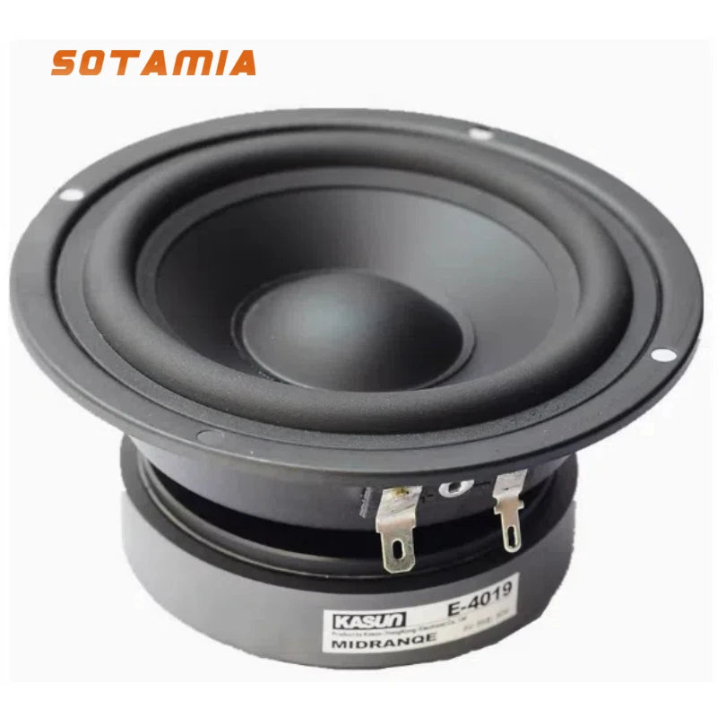 SOTAMIA 1Pcs 4 Inch Midrange Loudspeaker 8 Ohm 80W DIY Bluetooth Speaker HiFi  Music Speaker for Frequency Divider or Capacitor