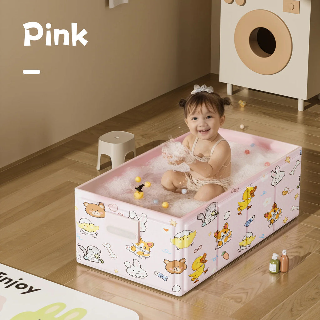 1PC Folding Bathtubs, Bath Tubs, Inflatable Bath Tubs With Cartoon Designs, Indoor Swimming Pools, Portable Bathing Products