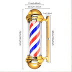 Hairdressing Entrance Lamp Barber Shop Cylindrical Rotating Sign Light Outdoor Shop Name Exclusive Prop Lighting Tool