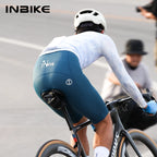 INBIKE Men's Cycling Bib Shorts High-Waisted Breathable with Pockets Black/Off-White/Olive