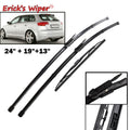Erick's Front & Rear Wiper Blades Set for Audi A3 8P 2005-2012 24+19+13 in