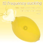Lemon Vibrator Sucking Vibrator Clitoral Stimulator with 10 Strong Sucking Modes Silicone Clitoral Sucker Womens Couples Sex Toy
