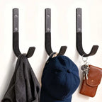 Carbon Steel Wall Mounted Storage Hook Bracket, Rust Resistant Tool/Bike Hanger - 1 Pair