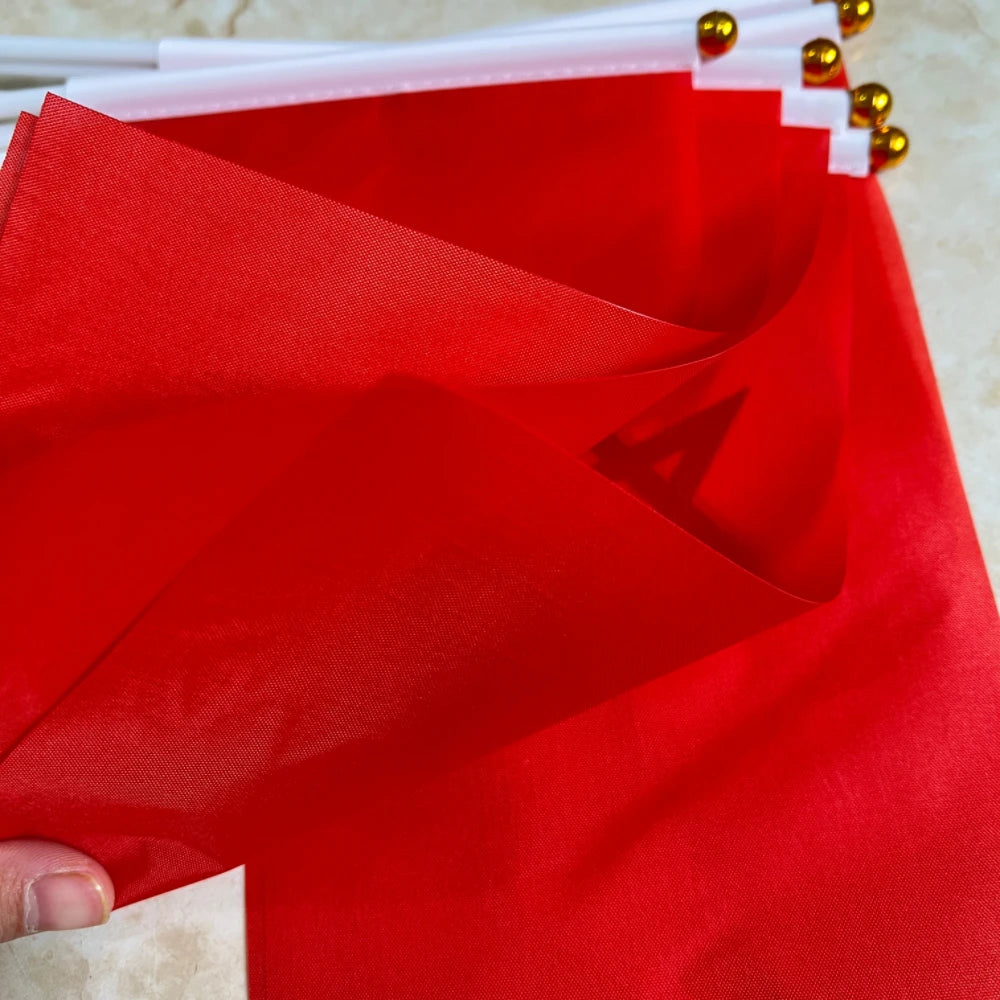 14 * 21cm Moroccan hand-held plastic stick flag outdoor celebration event Moroccan small-sized flag