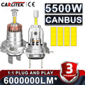 H7 LED Headlight Bulb Mini H4 H1 H11 9005 9006 HB3 HB4 9012 Hir2 5500W 4 Side CSP Chip LED Car Headlamp Auto Diode 360 Turbo LED
