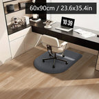 Solid color computer chair mat flannel floor mat thickened desk swivel chair arched carpet study soft dressing table foot mat