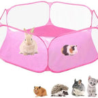 Portable Small Pet Cage Transparent Hedgehog Cage Tent Pet Playpen Open Folding Yard Fence For Dog Hamster Rabbit Guinea Pig