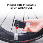 ThinkRider 120 PSI Portable Pocket Bike Electric Air Pump MINI Tire Inflator For Bicycle Digital Gauge Display