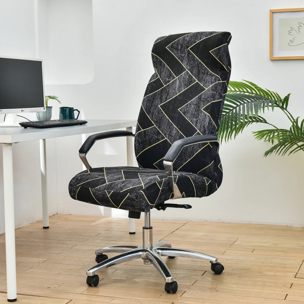 Elastic Rotating Office Chair Cover With Back Anti-dirty Computer Seat Case Spandex Gaming Chairs Slipcover for Armchair