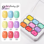 1-9Colors Candy Oil Painting 3D Sculpture Creative DIY Gel Soak Off Gel Nail Modeling Gel Carving Nail Texture Glue Soild