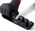 Knife Sharpener, 4 Adjustable Sharpening Angle, Coarse & Fine Knife Sharpener Tool, Handheld Manual Knives Sharpener