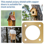 10Pcs Bird House Protective Cover 1/2 Inch Opening Rustproof Copper Bluebird House Predator Guard with Screw for Outdoor, Houses