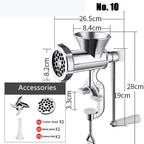 Manual Meat Grinder Sausage Meat Stuffer Aluminum Alloy Multipurpose Vegetables Chopper Pepper Cutter Home Kitchen Tool