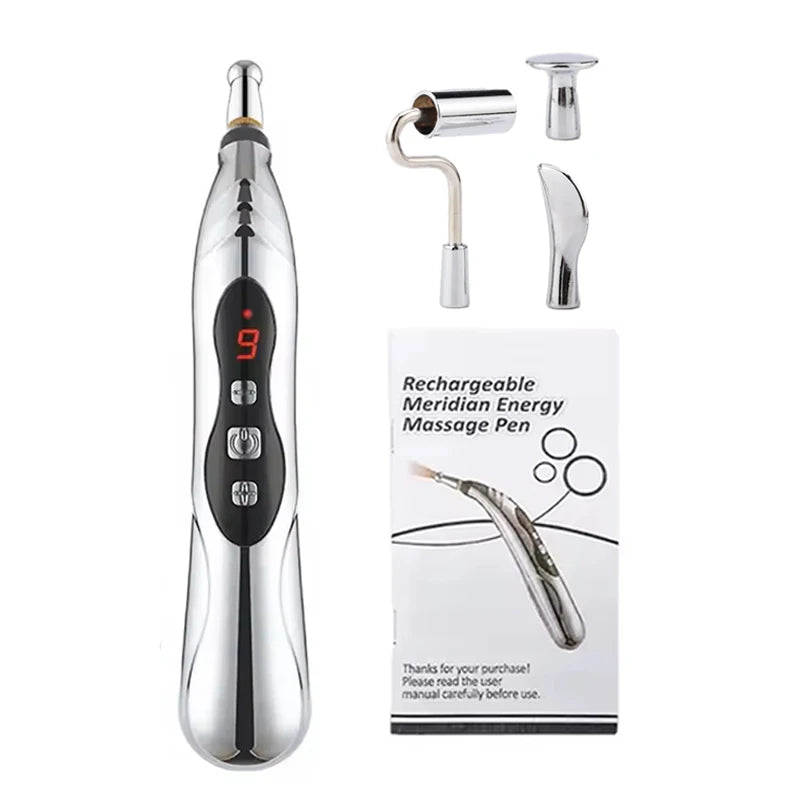 Meridian Energy Acupuncture Pen Electric Pulse Therapy Muscle Deep Tissue Healing Massage Pen Acup Pain Relief Health Care Tool