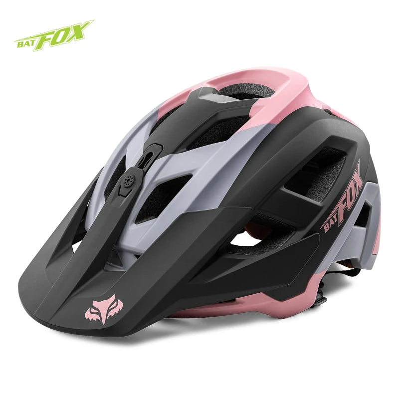 BATFOX MTB Cycling Helmet with GoPro Mount, Comfort Liner, M/L 55-62cm, Multi-Color