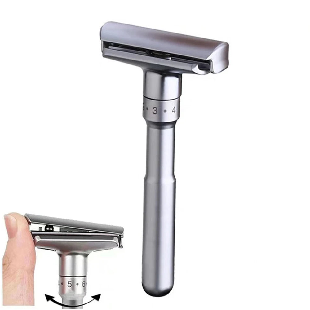Barbershop Accessories Men's Shaving Machine Manual MEN'S Double-Edged Razor 1-6 Settings Beauty Tool Razor