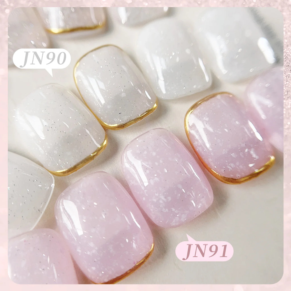 BORN PRETTY 10ml Snow Glitter Gel Nail Polish Pink Milky White Jelly Sequins  Semi Permanent Nails Art Design Varnish Manicure