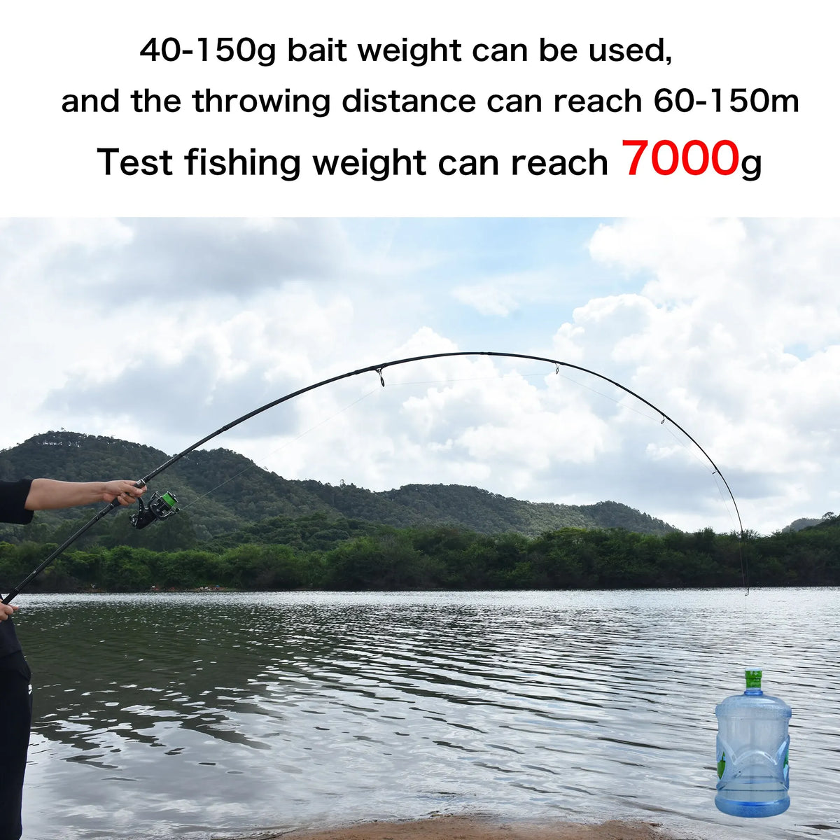 BIUTIFU 2Tips Carp Fishing Rod 3.5lb 7Sections 4.2/3.6/3.0m 30t Carbon Fiber Travel Throwing 60-150m Shore Casting Spinning Pole