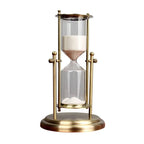 Hourglass Timer Decoration Advanced Creative Glass Flowing Sand Time Metal Hourglass Rotating Crown Small Gift