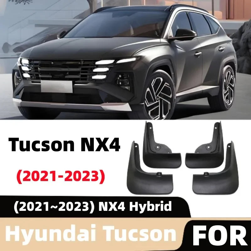 For Hyundai Tucson 2021~2023 New Upgraded TPE Material Car Mud Flaps Front Rear Wheel Mudguards Splash Guards Fender Accessories