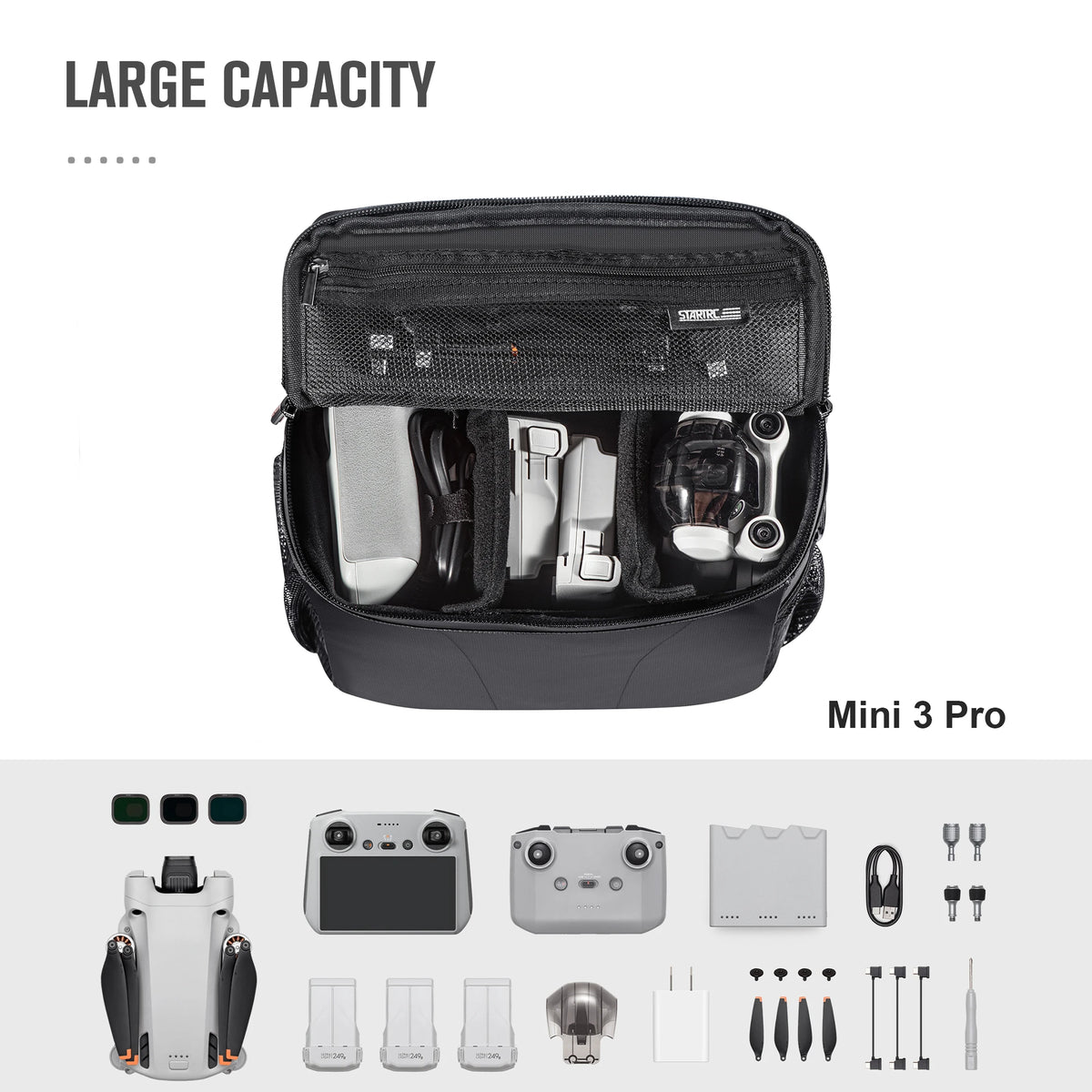 Shoulder Bag Handbag Backpack For DJI Mini 4 3Pro/Air2/2S/Air 3/3S Portable Storage Bag For DJI Mini 5 Pro/Flip/Neo/Neo 2