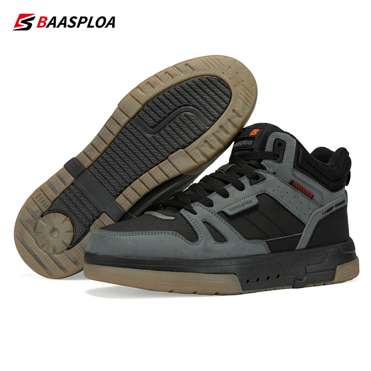New Baasploa Men's Winter Cotton Shoes Thickened Men's Shoes Outdoor Non-Slip Waterproof Men's Casual Sports Walking Shoes