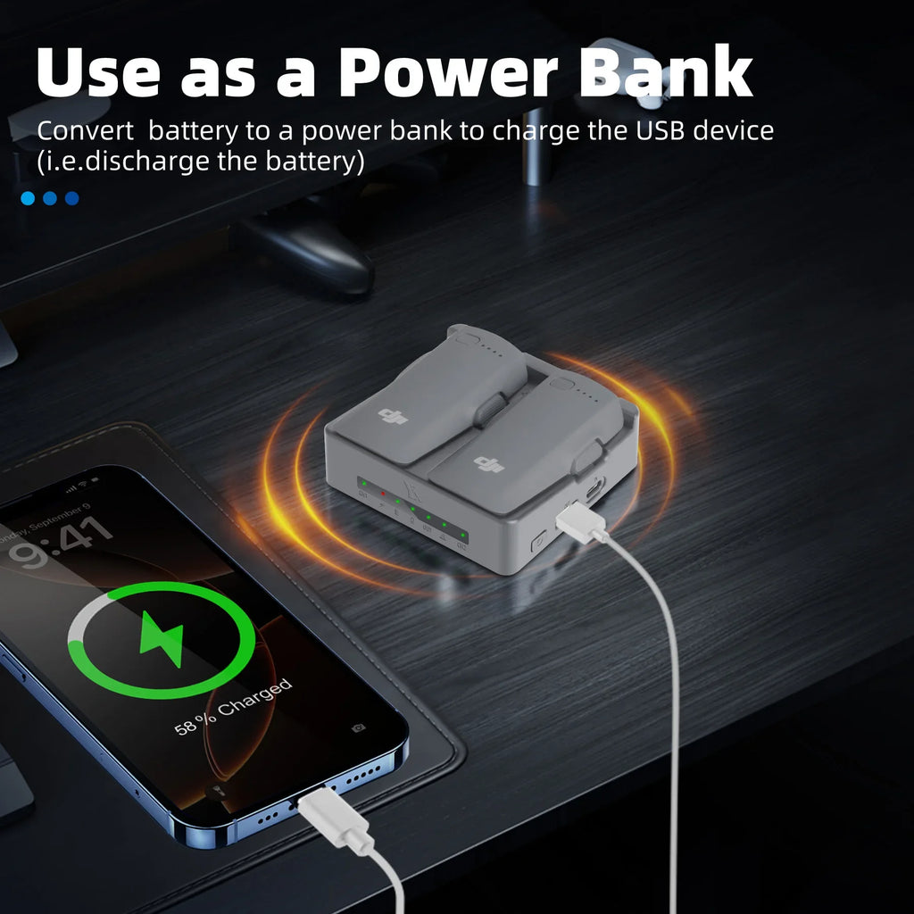 Two-Ways Battery Charging Hub For DJI NEO 2 Fast Battery Charger Box Portable Charging Case For DJI NEO 2 Drone Accessories