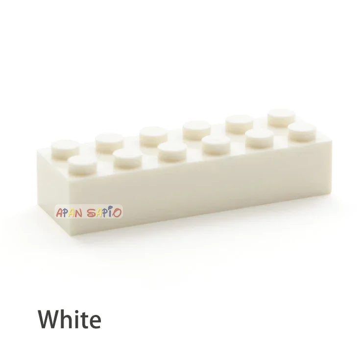 100pcs 2x6 Dot DIY Building Blocks Thick Figures Bricks Educational Creative Size Compatible With 2456 Plastic Toys for Children