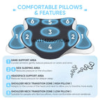 Adjustable Cervical Memory Foam Pillow for Neck Pain Relief, Ice Silk Pillowcase, Back/Side