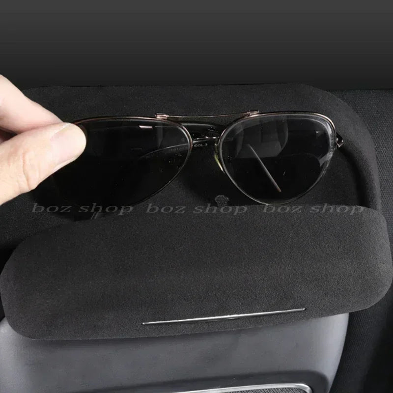Xpeng G6 Car Sunglasses Holder Clip Visor Glasses Case Storage, Beige or Black