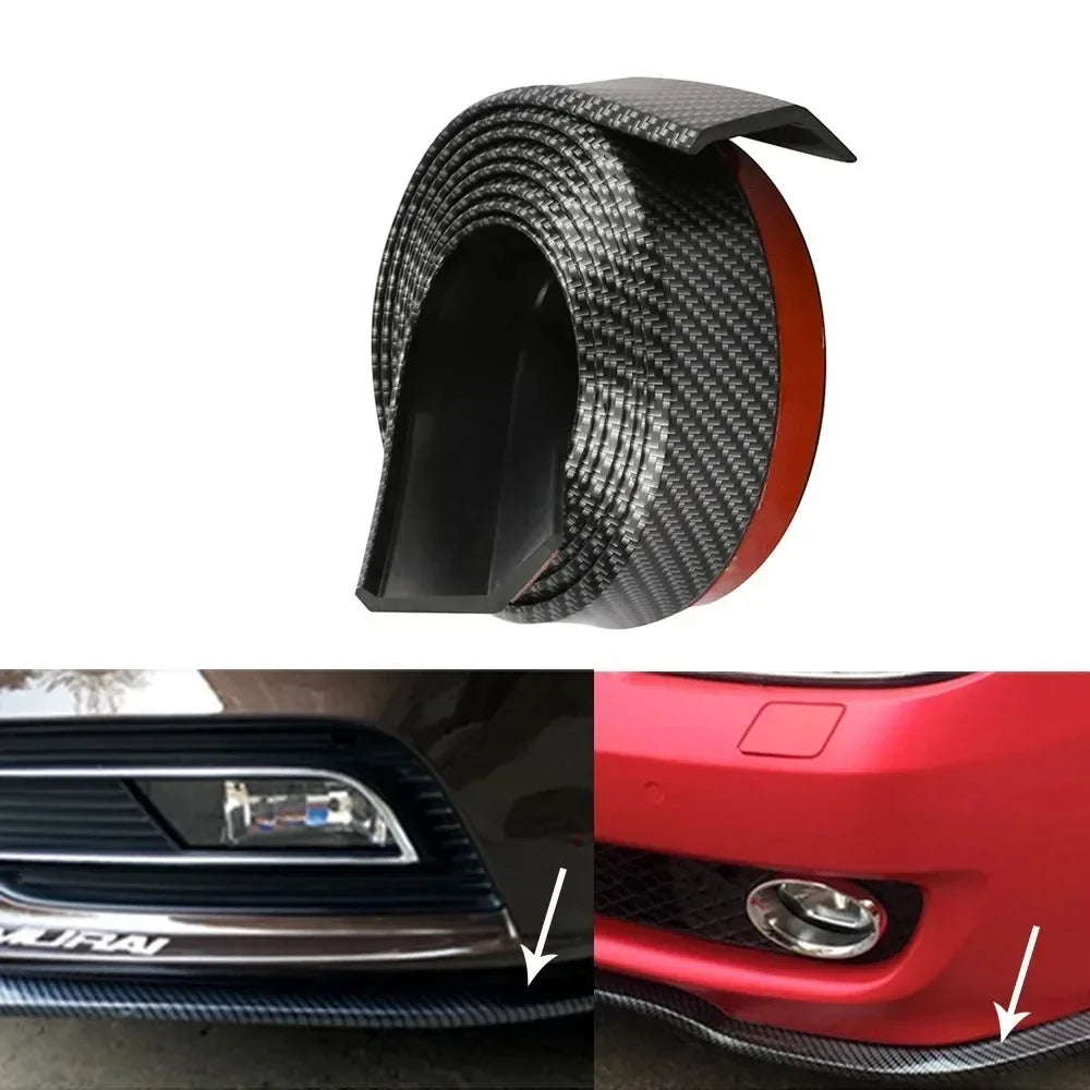 Universal Car Bumper Lip 2.5M Stickers Car Front Bumper Lip Rubber Car Bumper Protectors Exterior Mouldings Bumper Lip Strip