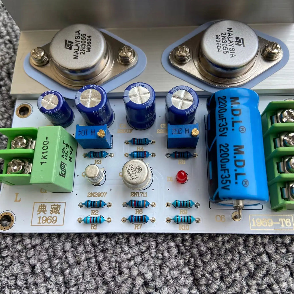 GHXAMP JLH 1969 Class A Stereo Amplifier Board Finished 2pcs 2N3055 HiFi Amp