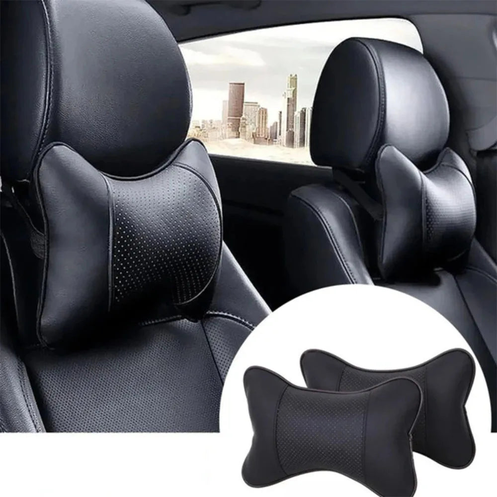 Leather car pillow headrest,car accessories,for Volkswagen Rline Polo Touran Tiguan Jetta Golf Passat