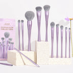 Jessup Makeup Brushes Set 4/6/7/10/14/15pcs Foundation MakeUp Brush,Face Eyeshadow Blending Highlighting Concealer,Luxury Purple