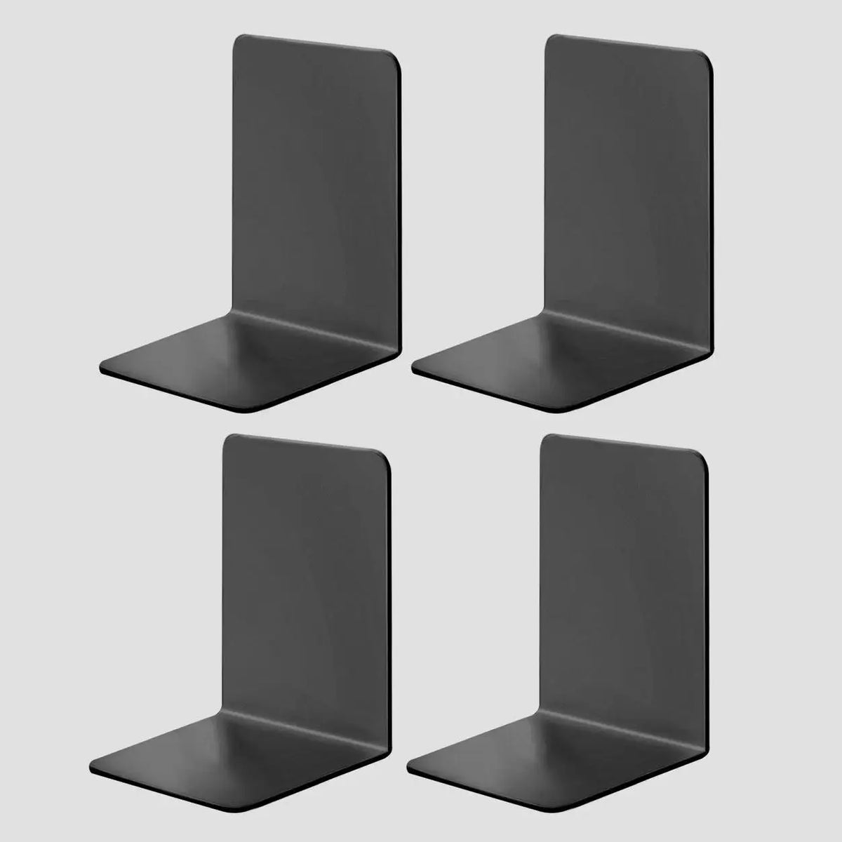 8 Pieces Bookends,Clear Bookends for Shelves,Heavy Duty Book Ends andDesktop Organizer,Book Stopper for Books/Movies/CD