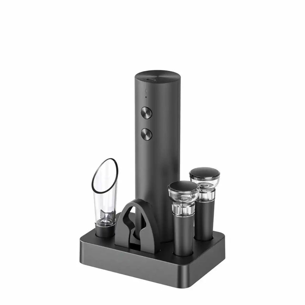 Electric Automatic Red Wine Opener Set Multifunction Wine Stopper, Wine Pourer, Electric Bottle Opener Gift Set for ins Style