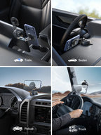 Joyroom Magnetic Car Phone Holder New Upgrade 360° Phone Holder Universal Vacuum Magnetic Car Phone  Mount for iPhone Samsung