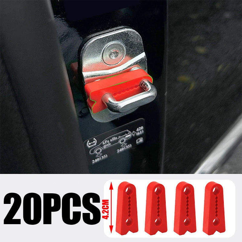 Soft Silicone Auto Door Lock Damper Buffer Pad Shock Absorber Anti Noise Soundproof Gasket Protection Sticker Accessories Kit