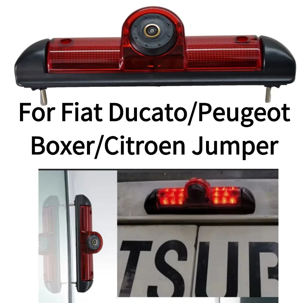 Gold Parking Car 3rd Brake Light Rear View Camera Waterproof Night Vision Reverse For Fiat Ducato/Peugeot Boxer/Citroen Jumper