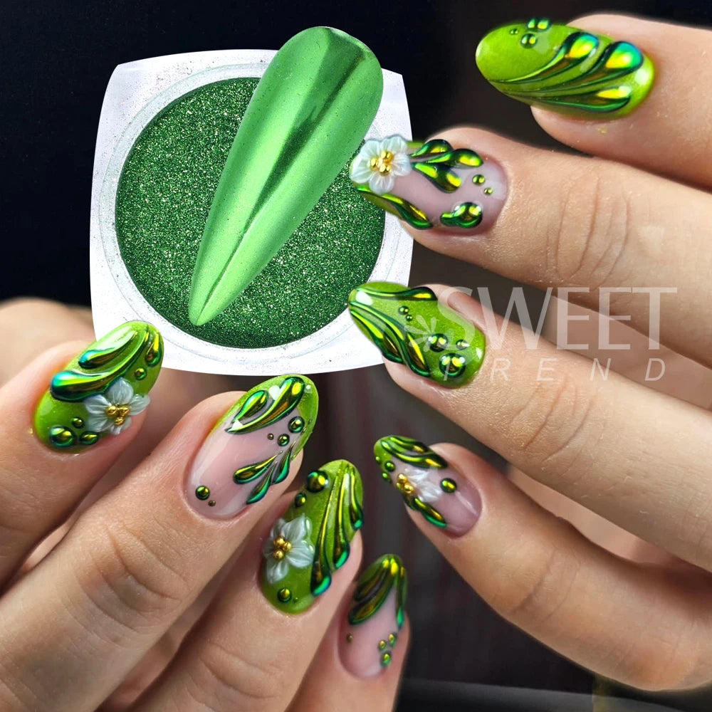 24/26/45 Colors Chrome Nail Powders Gold Silver Metallic Mirror Effect  Holographic Nail Glitter Material for Manicure Supplies