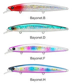 TSURINOYA 4PCS Ultra Long Casting Saltwater Sinking Minnow Sea Fishing Lure BAYONET 135mm 26.4g Seabass Mackerel Hard Bait