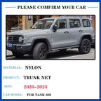 Car Trunk Net For Wey Tank 300 GWM HEV 2023 2022 2021 2020 Trunk Net Mesh Elastic Nylon Luggage Storage Auto Interior Accessorie