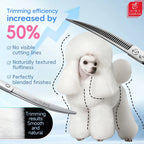Fenice Master Series 7.25 Inch Multi-Functional Pet Dog Grooming Magic Scissors Curved Chunker Shears Tools JP440C 75%-80% Trim