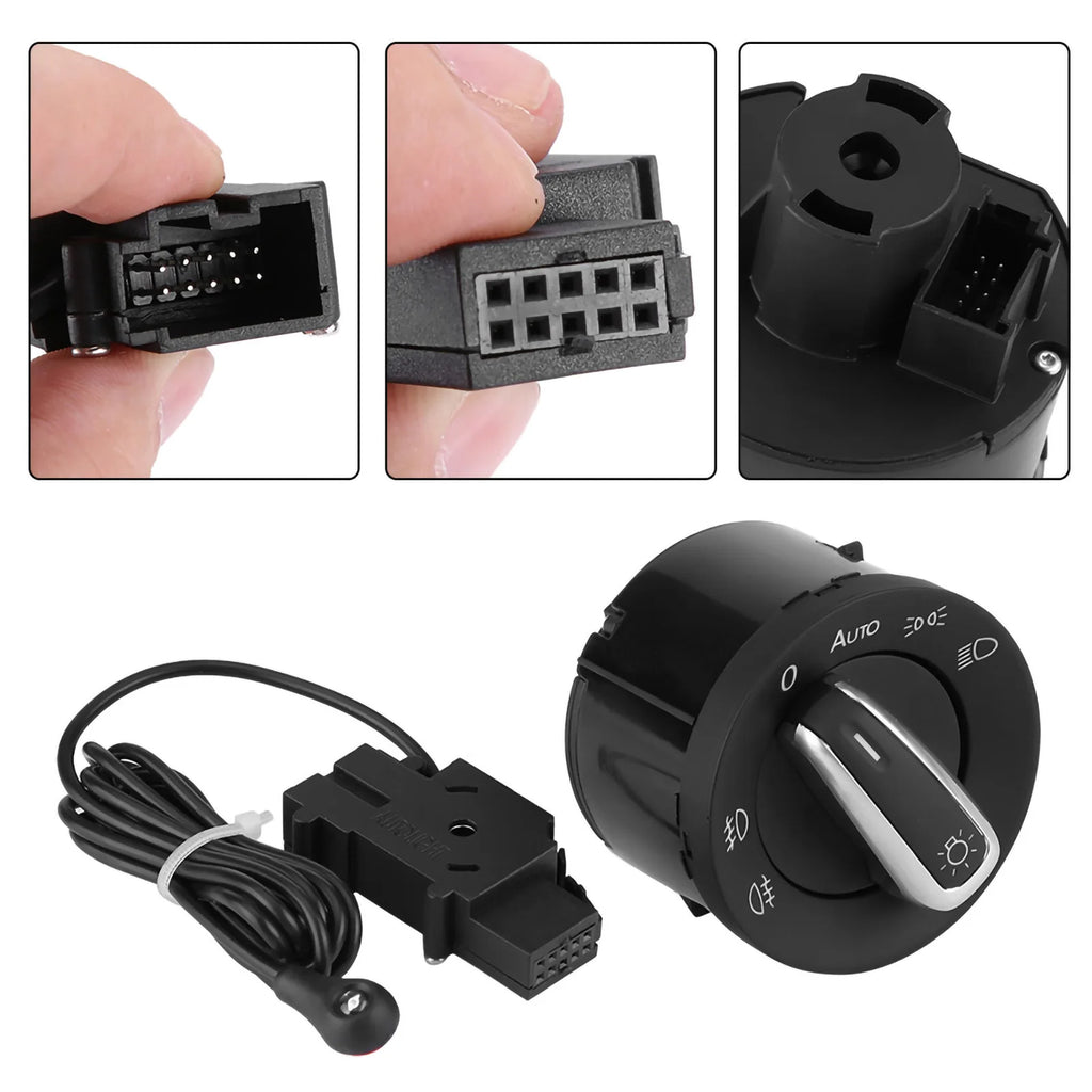5ND941431BXSH 5ND941431B Car Headlight Switch Control&amp Sensor Moduel for MK5 MK6 B6 3C 2005‑2012 Car HeadLight Control